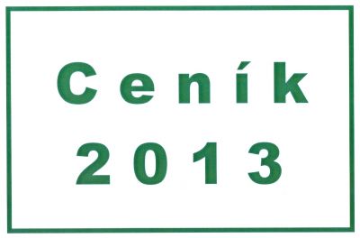 Ceník 2013